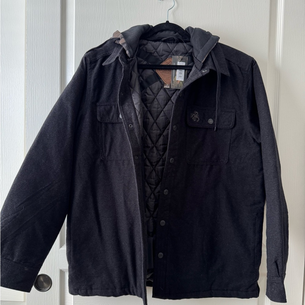 Legendary Whitetails Men’s CC Maplewood Hooded Shirt Jacket Sz L